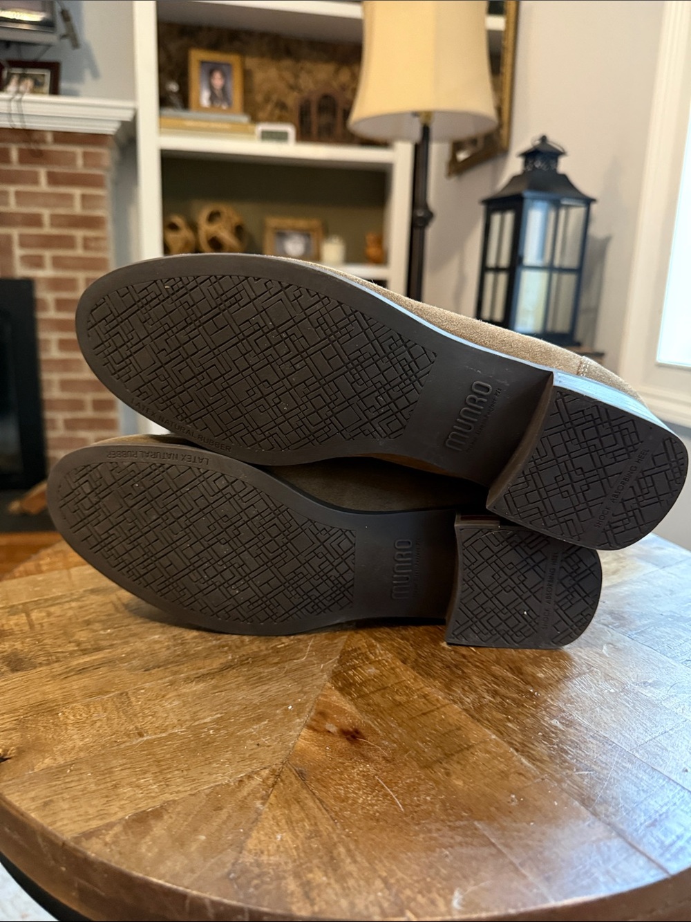 Munro Gryfinn Horsebit Toasted Sesame Suede Loafers 10 - Picture 9 of 9